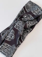 Women Lady Boho Yoga Gym Cross Twist Wide Hair head band Bandanna Headband Wrap Black