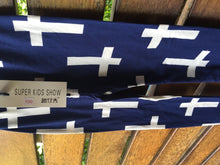 Kids Girls Children Fashion Cotton Funky The Cross Print Navy Pants leggings