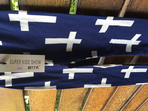 Kids Girls Children Fashion Cotton Funky The Cross Print Navy Pants leggings