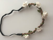 Women Girl Flower Fairy Bohemian Braid Beach Tiara Crown Suede hair headband