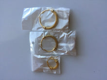 Women Lady Gold Metallic Boho anti-allergy Titanium party Hoop Loop Earrings
