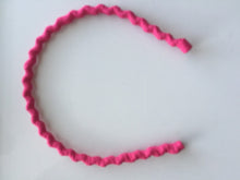 Girls Women School Zigzag Wavy Fashion Sports cotton ouchless Hair head band HOT PINK