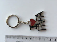 1x I LOVE PAPA or MOM Metal Key Ring Key chain Holder Novelty Mother's day Gift