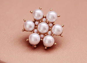 1PC Women Girls Retro Rhinestone shiny Look pearl Collar Hat brooch Brooche Pin