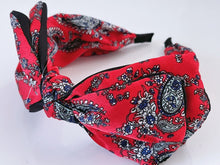 Women Girl Retro 70' 80' boho Bow Paisley Hair Band Headband Wide Wrap Hoop