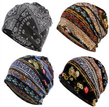 Men Women Cotton Blended Hippie Paisley Slouch Baggy Ski Beanies Hats Cap Mask