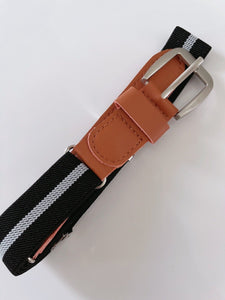 NEW Boys Kids Children Handsome Casual Formal Stripe Elastic Pants Buckle Belt