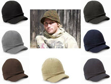 Men Winter Autumn Warm Knit Newsboy Cabbie Brim Hat Golf Trucker Army Cap Beret