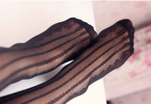 Women black white grey Retro lace embroidery Fancy Stockings Pantyhose Tights