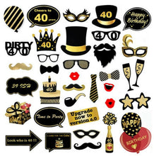 30 OR 40 Years Happy Birthday Party Photograph Booth selfie Prop Fun Game Decor