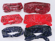 Women OR baby boho Hiphop Paisley Bandana Hair Band Bow knot Cotton Headband