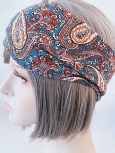 Women Yoga Sports Gym Paisley Workout Wide Hair Bandana Wrap Head band headband