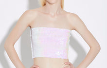 Women Girl Party Dance Shine Sequins Camisole Singlet Tank Chest Wrap Bandeau