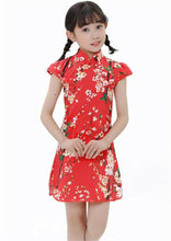 Teen Girl Chinese New Year Asian Traditional QIPAO Costume Tunic Summer Dress