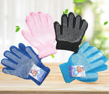 Kids Children Anti Slip Grip Dots Work Warm Knitted SHORT Gloves Mittens 3-12 Yr