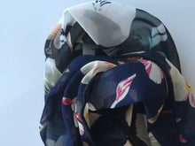 Women Lady Girl Retro Floral Chiffon Cross Bandana Hair Wrap Head band headband