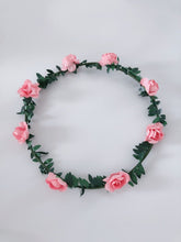 Women Girl Flower Fairy Boho Bridal Simple Beach Tiara Crown hair headband Garland New design Peach Pink