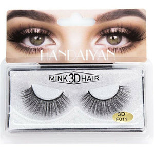 AU Women 3D Natural Look Long Volume Fake MINK Hair False Eyelashes Extension F011