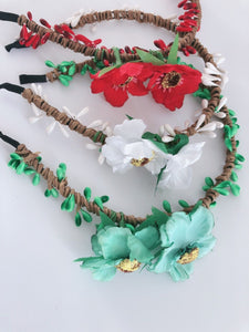 Women Girls Flower Vine Boho Woodland Rustic Wedding hair headband band hoop