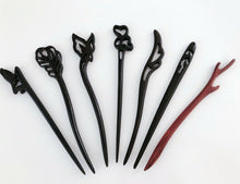 1x Women ebony wooden Oriental Updo Bun Styling boho hair Pin Stick Chopstick