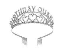 Women Birthday Queen Party Crystal Crown Tiara Headband Hair Band with comb - Elegant Tiara for Weddings & Events