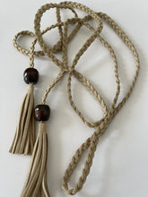 Women Lady Bohemian Boho Braid Long Suede leather Tassel Waist Belt Band Tie