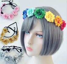 Women Girls Small Flower Party Beach Adjustable Crown hair headband Garland