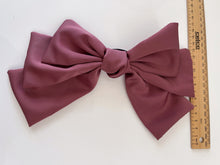 Women Girl 3 Layers Satin Silky Feel Ribbon Big Bow Hair Head Barrette Clip