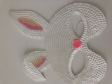 Women Girl Sequins Shine Bling bunny Rabbit Easter Party Fancy Eye Face Mask