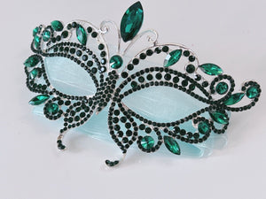 Women Metallic Crystal VENETIAN Masquerade Halloween Fancy Ball Face Eye Mask