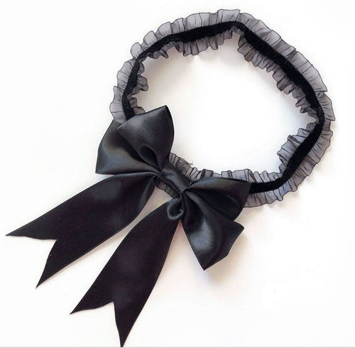 Women Black White Hen's night Party Bride Wedding BOW Lace Garter Suspender Belt BLACK