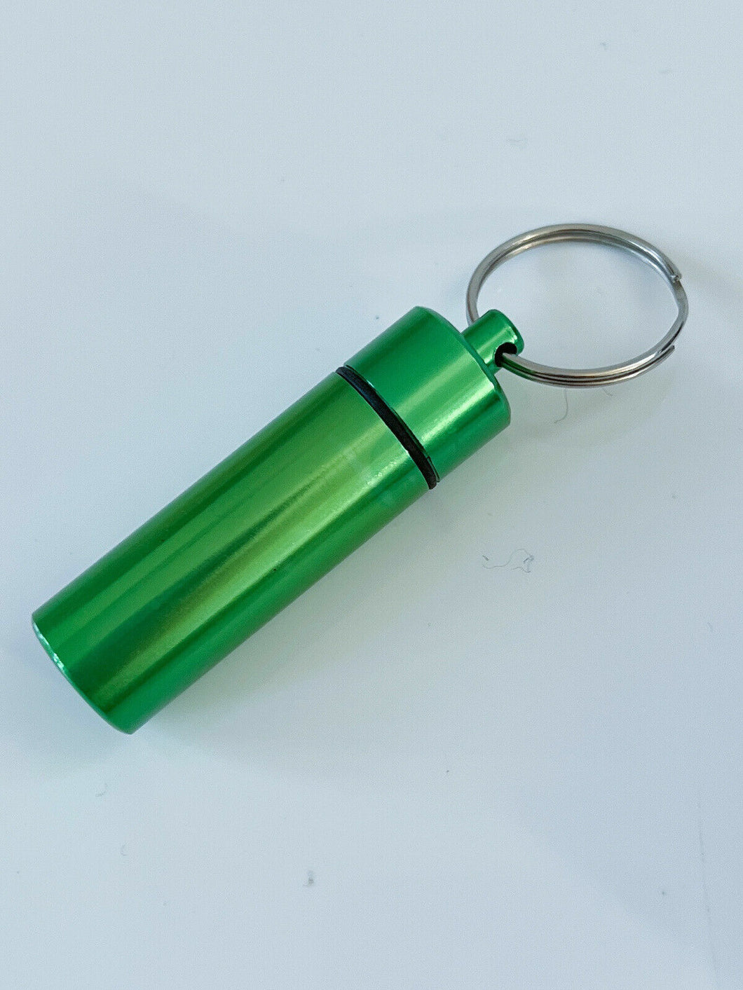 Travel Portable Alluminium Pills Medicine Tube Box Container Key Ring Holder