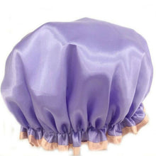 Women Lady Frilly Satin Hair Wrap Waterproof Bath Head Shower Cap Hat Cover