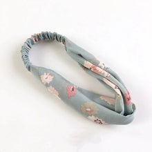 Women Retro look Boho bohemian floral Cross Twist scarf Hair head band bandana