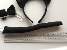 Lady Girl Boy Kids Cat Kitty Costume Ear Tail bowtie Party Hair head band 3 set