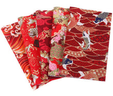 5x Craft Japanese Pattern Fabric Cloth Pieces Sewing Patchwork Wrap Material