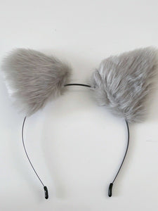 Women Children Fluffy Fur Cat Kitty fox animal Costume Ear Party Hair head band