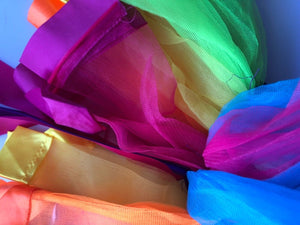 Girls Kid Rainbow Colorful Fancy Tutu Lace Tulle Petti Ballet Costume skirt 3-12