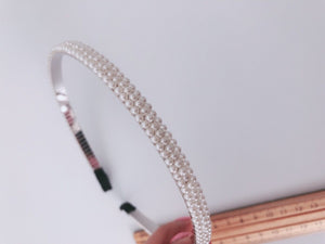 Women Girl layers Elegant Pearl Beads Hair Head Band Headband Party Tiara Hoop