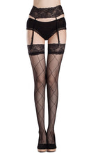 Women Lady Mock Sexy Party Fish Net Fishnet Stockings Hosiery Pantyhose Tights LARGE CHECK