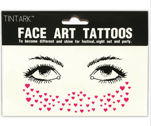 Women Tintark girl Face Mini Flower Body Temporary Tattoo Freckle art Sticker