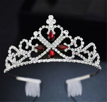 Women Girl Birthday Princess Crystal Heart Tiara Party hair head band Crown