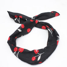 Women Girls Cherry retro Wire Bunny Ear adjustable bow scarf Hair head band Wrap