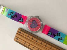 Children Kid Girl Teen Sweet Heart PU Silicone Band Wrist Watch Birthday Gift