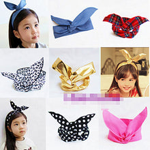 Girls Baby Kids Wire Ear Bow Adjustable Party fashion Headband Hair band Bandana
