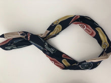 Women Retro Chain belt Wire Bunny Ear bow scarf Hair head band headband bandana