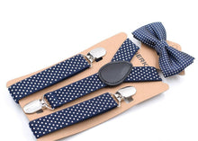Children Party Costume Wedding Pants Dots Kids Suspender Brace Belt Clip Bowtie
