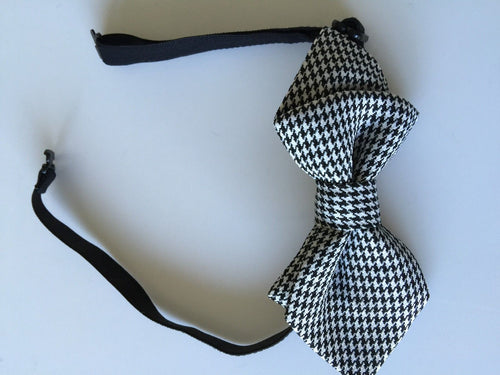 1PC Boys Kids Children Party School skull Wedding dance bow tie Necktie bowtie Black white Houndstooth Check