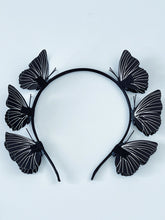 Women Girls Fairy Party Butterfly Hair Band Headband Tiara Hoop Fascinator Black Butterfly Headband