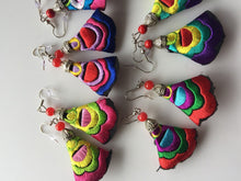 Women Lady Retro Ethic Embroidery Boho Bohemian Hook dangle Ear Drop Earrings